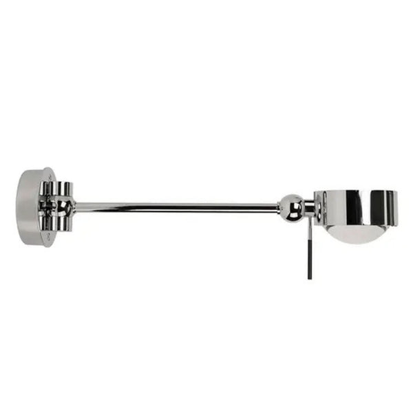 Applique murale Puk Hotel en verre, nickel mat, 12 W, largeur 8 cm