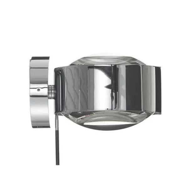 Applique murale Puk Maxx Wall+ en verre, chromé mat, 2 lumières, hauteur 8 cm