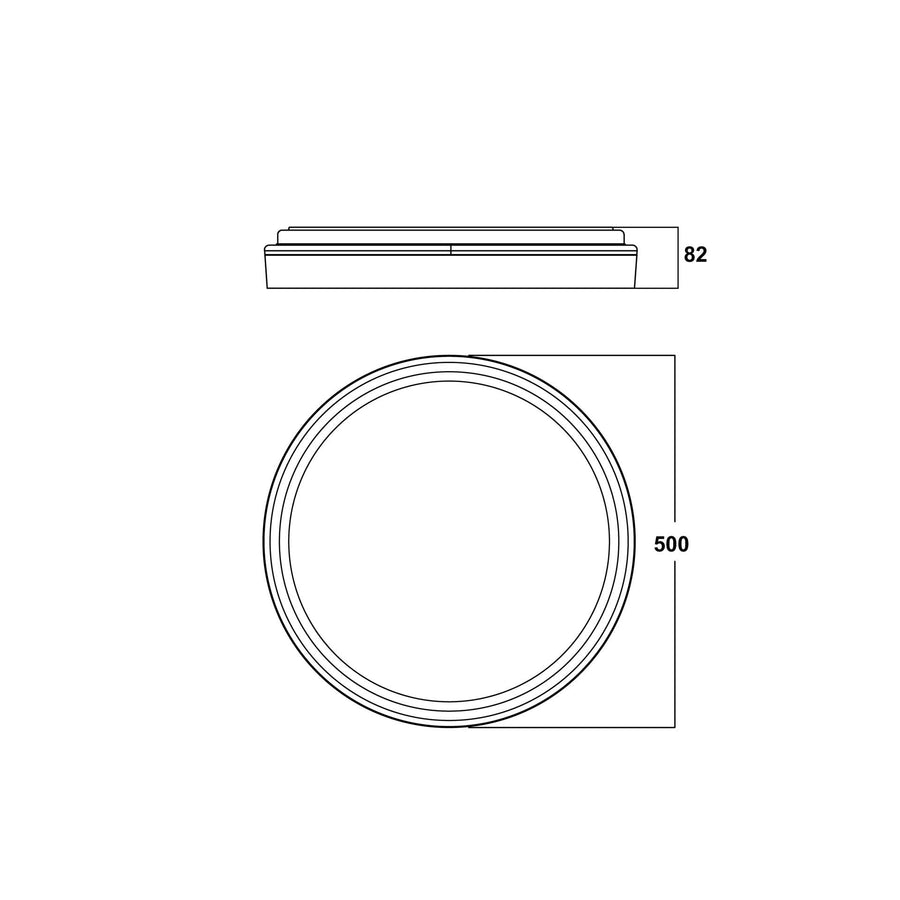 Plafonnier LED Verona avec télécommande gris