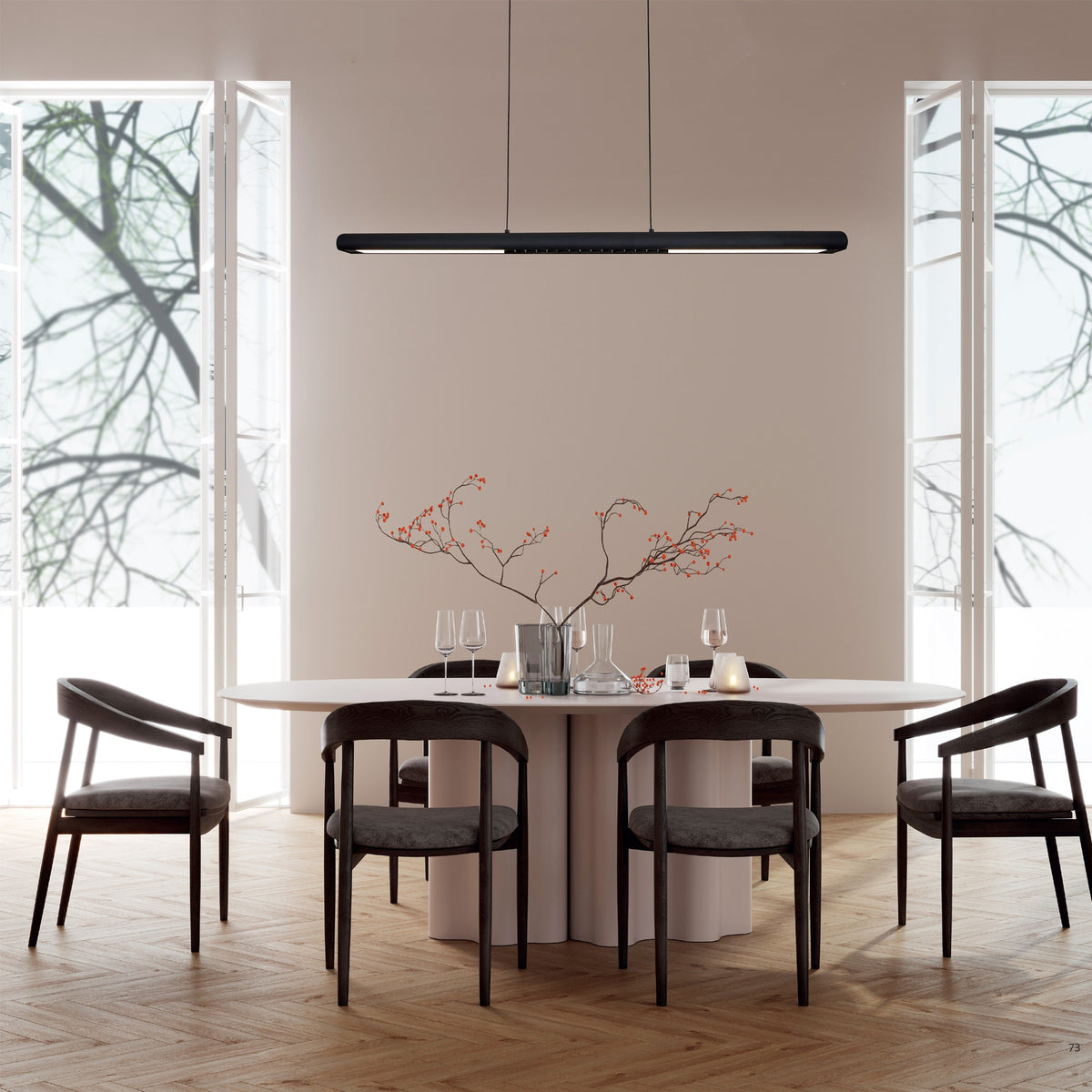 Suspension LED Lineal, L 120 cm