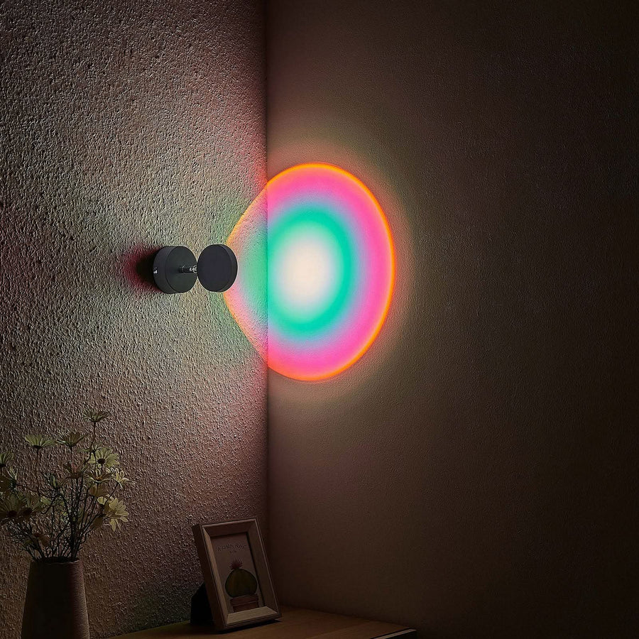 Applique murale LED Edonita en verre, noir, hauteur 10 cm