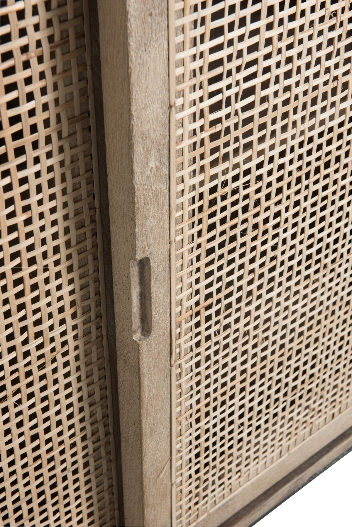 Schiebeschrank aus geflochtenem Mangoholz | Gano