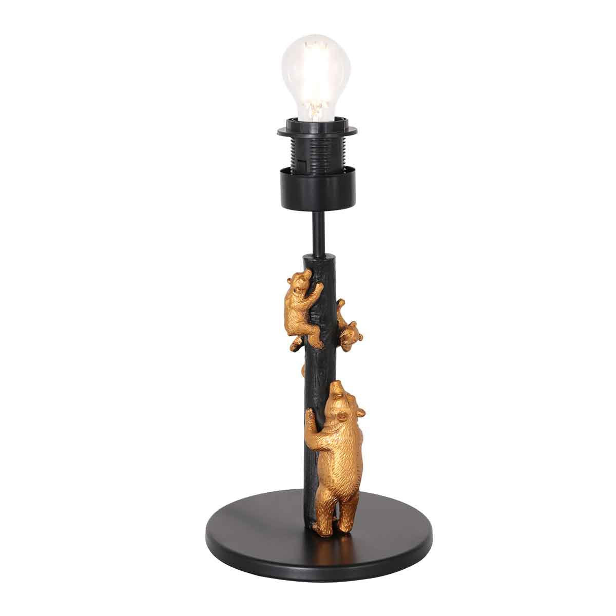 Lampe équipée d'une ampoule vissée sur la douille, vue de face
