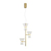 Suspension LED New York dorée, verre, Ø 49,2 cm