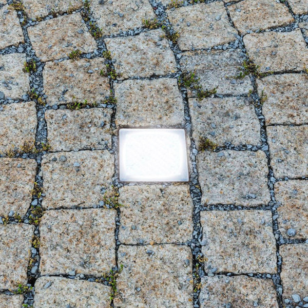 Spot encastré de sol d'extérieur LED Pavé Akiaki, transparent