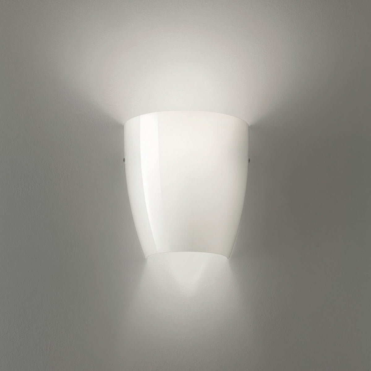 Applique murale Dafne en verre, blanc, hauteur 24 cm