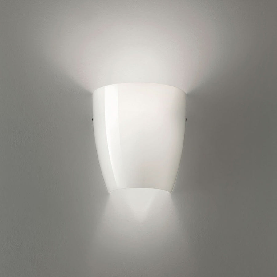 Applique murale Dafne en verre, blanc, hauteur 24 cm
