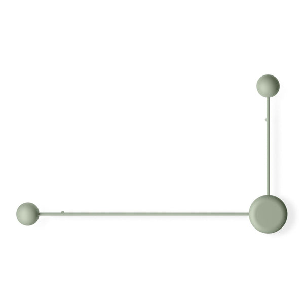 Applique murale LED Pin 1694 en aluminium, vert, 2 lumières, hauteur 70 cm