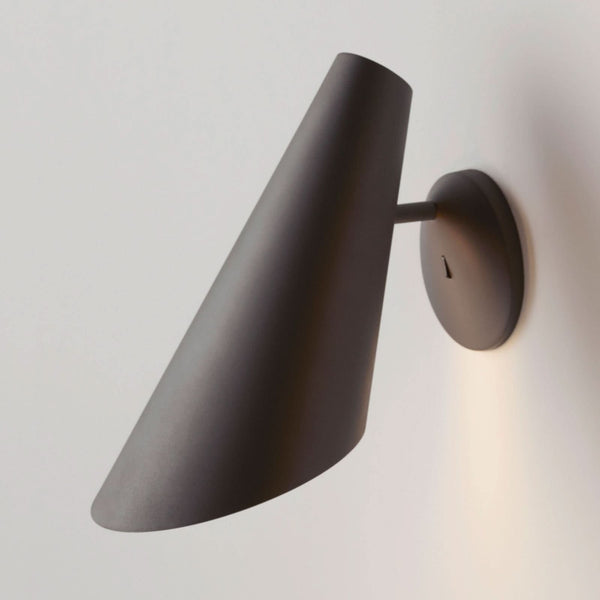 Applique murale I.Cono 0720, gris, hauteur 28 cm