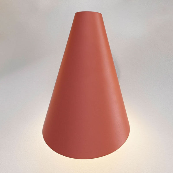 Applique murale I.Cono 0720, rouge foncé, hauteur 28 cm
