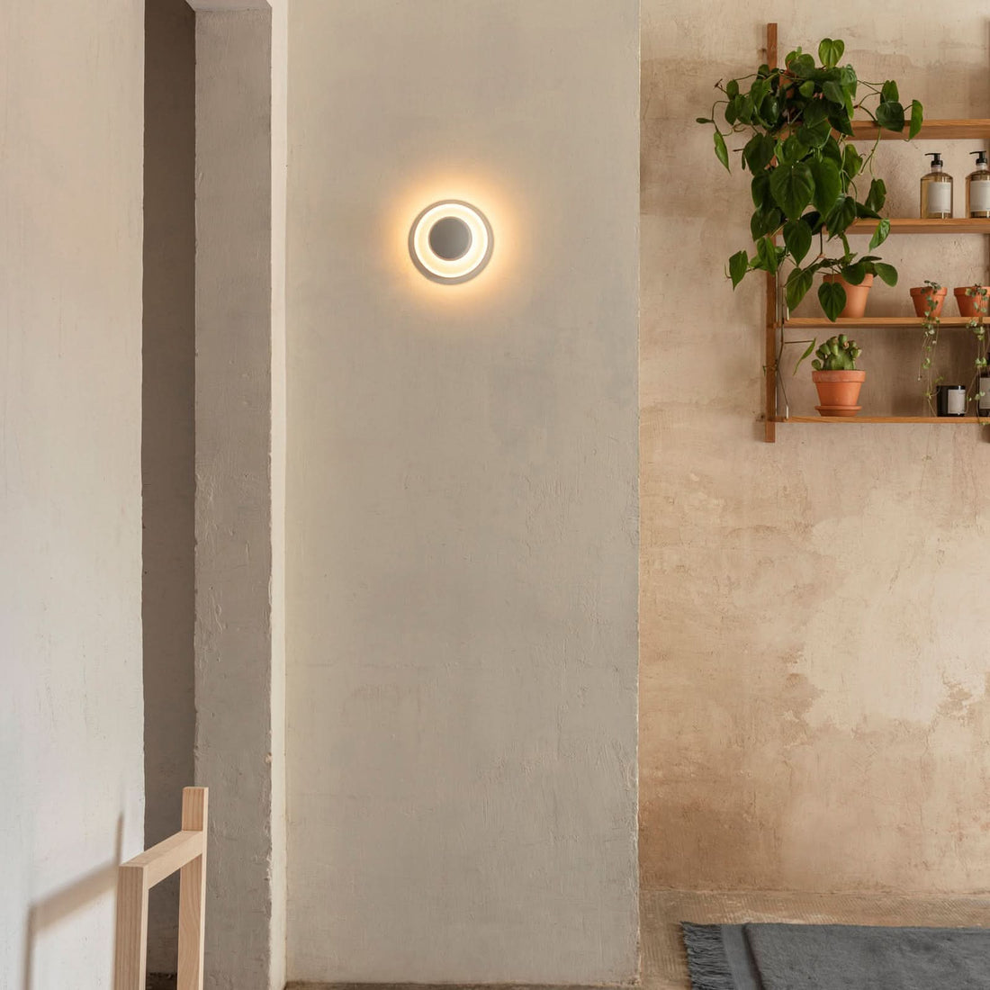 Applique murale LED Top en aluminium, blanc, Ø 17 cm
