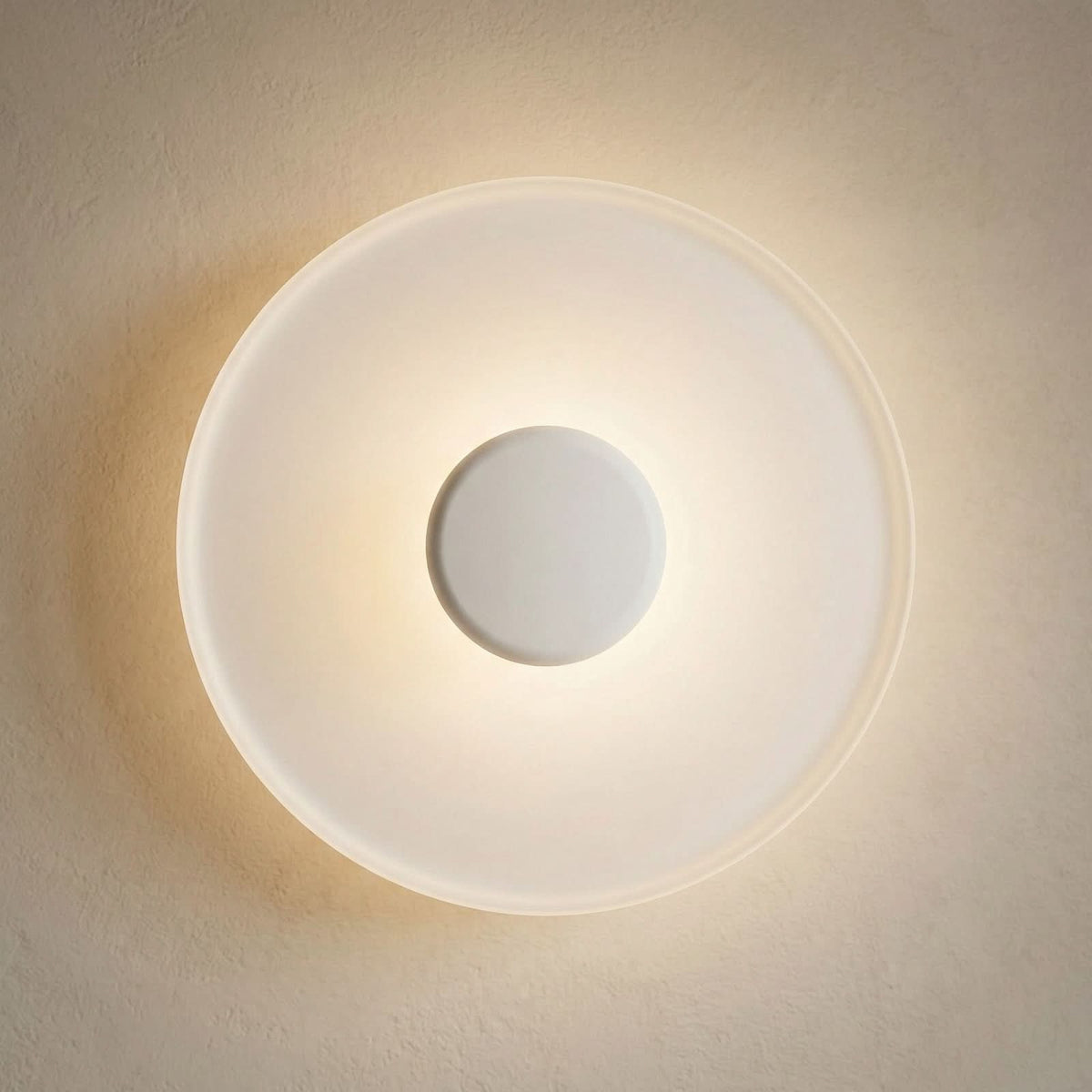 Applique murale LED Top en aluminium, blanc, Ø 40 cm