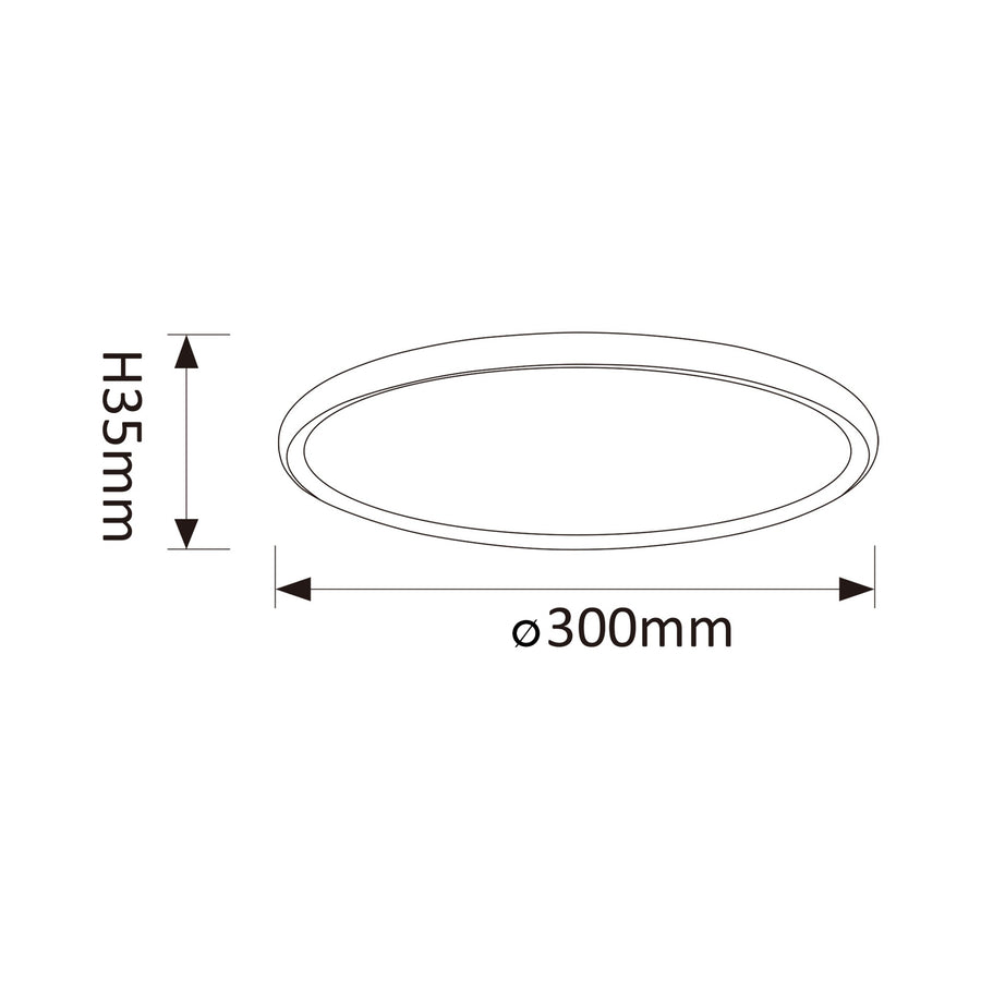 Plafonnier LED Doble blanc, Ø 30 cm