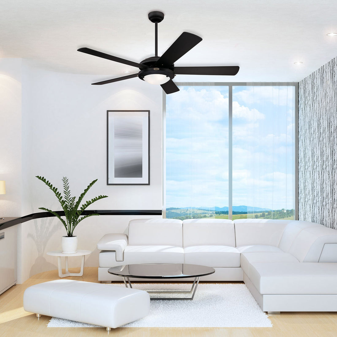 Ventilateur de plafond lumineux | Comet Ø 132 cm