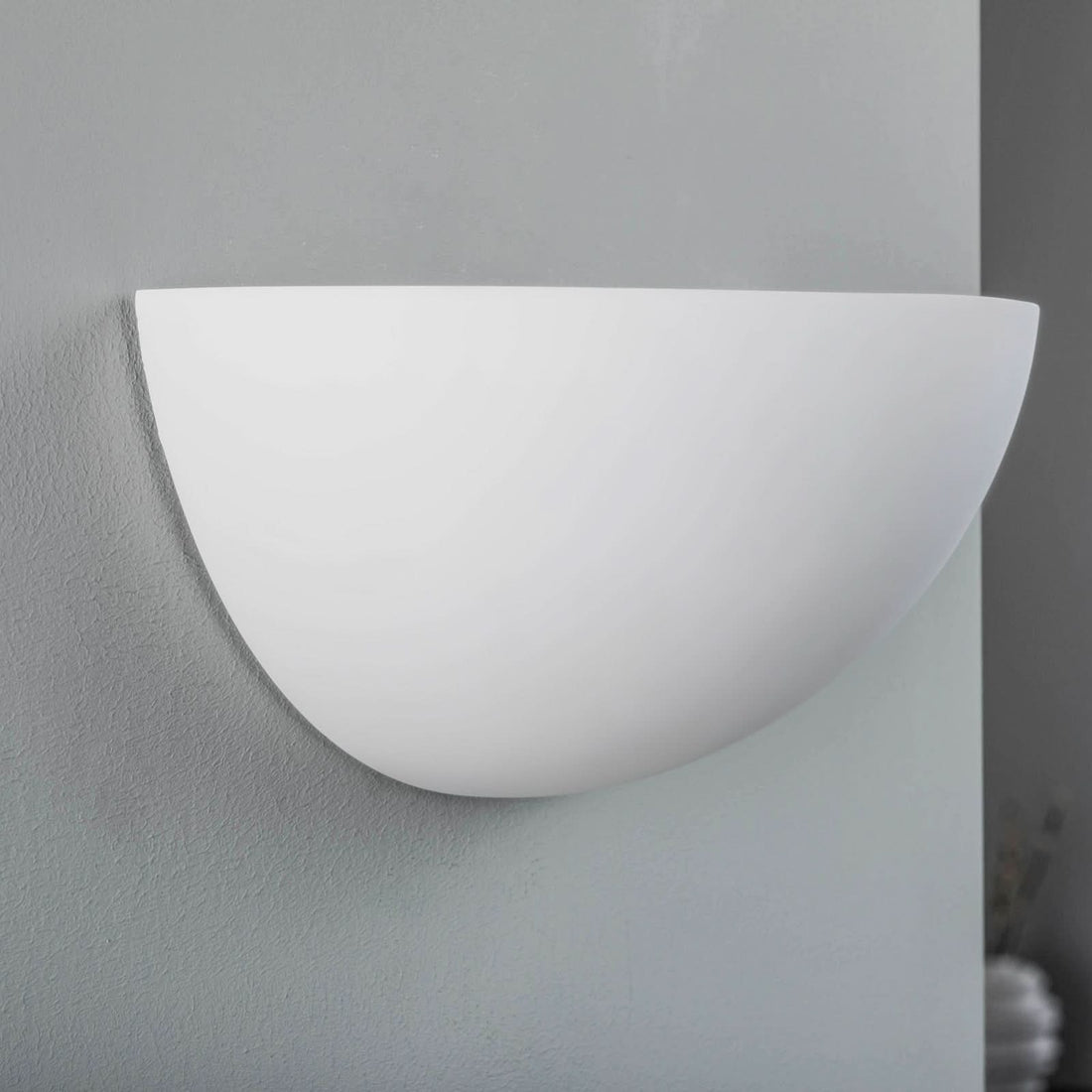 Applique murale Pascali en plâtre, blanc, hauteur 13 cm