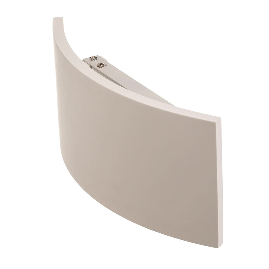 Applique murale Naike en plâtre, blanc, 2 lumières, hauteur 15 cm, 20 W