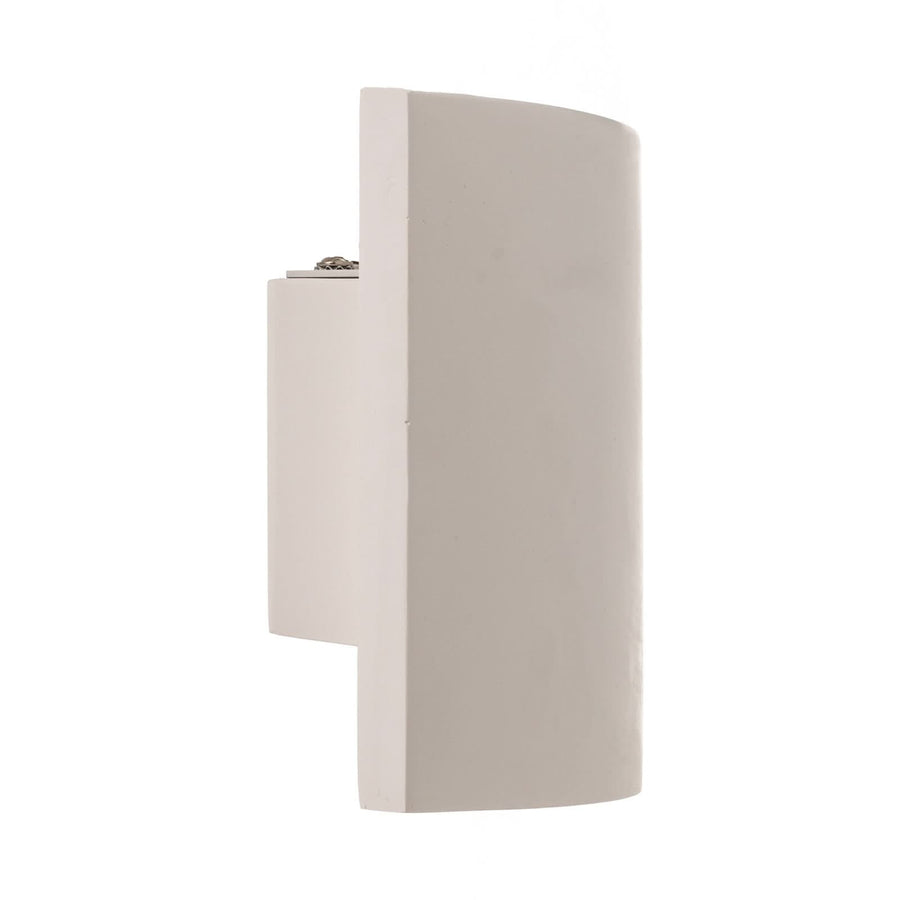 Applique murale Naike en plâtre, blanc, 2 lumières, hauteur 15 cm, 20 W