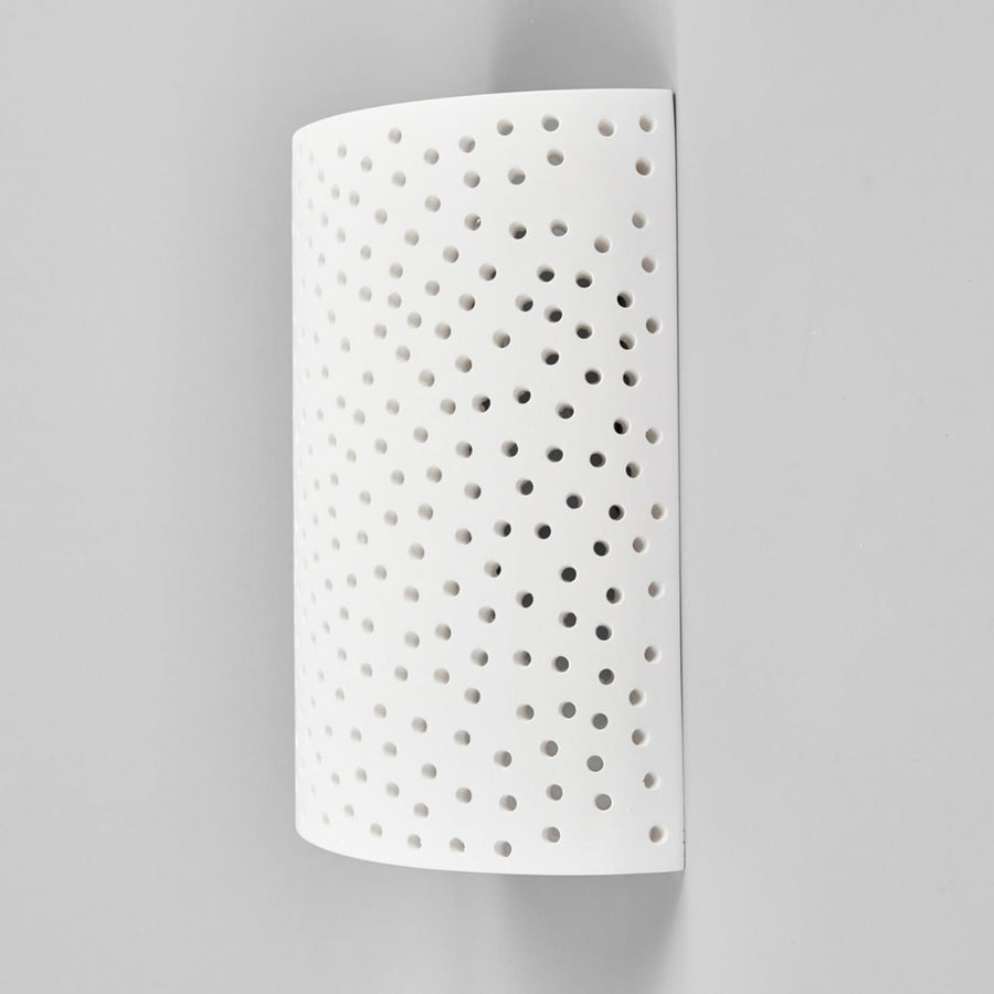 Applique murale en plâtre, blanc, hauteur 23 cm