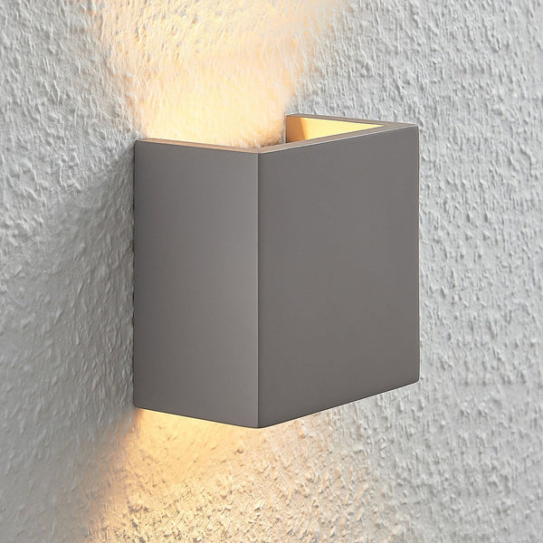 Applique murale Smira en béton, gris, hauteur 12,5 cm