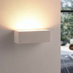 Applique murale en plâtre, blanc, hauteur 7,5 cm