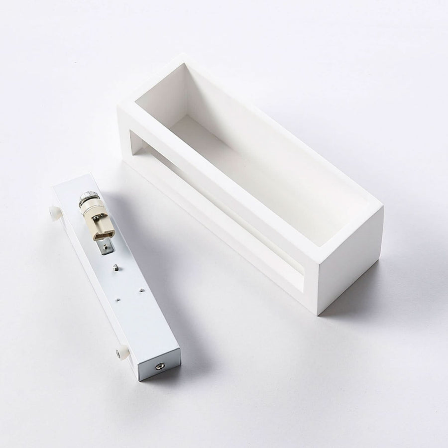 Applique murale en plâtre, blanc, hauteur 7,5 cm