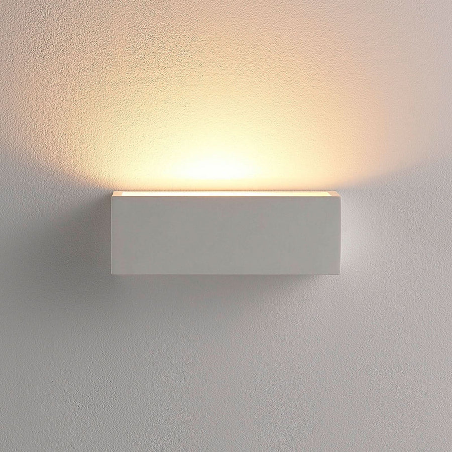 Applique murale en plâtre, blanc, hauteur 7,5 cm