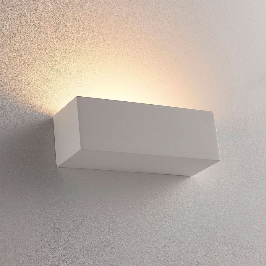 Applique murale en plâtre, blanc, hauteur 7,5 cm