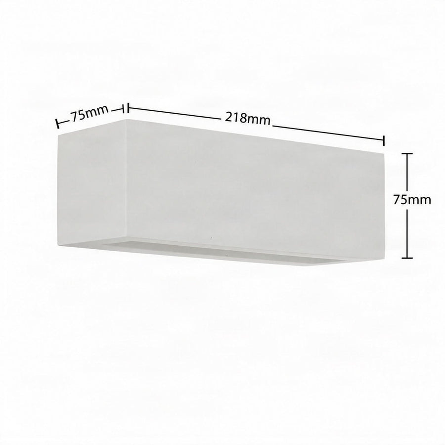 Applique murale Tjada en plâtre, blanc, hauteur 7,5 cm