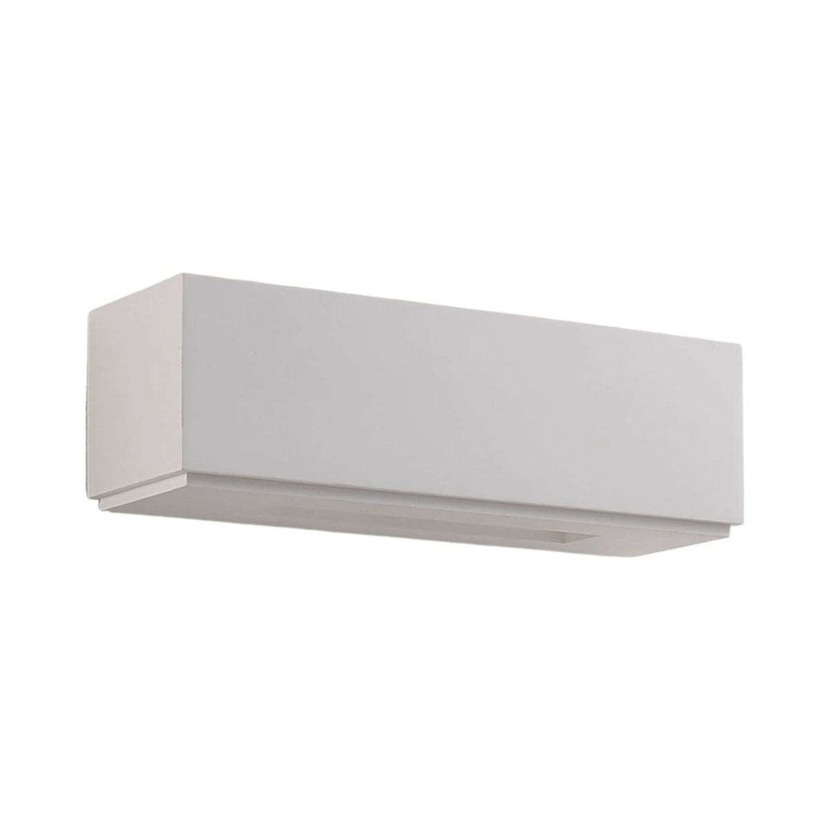 Applique murale Lidby Benno en plâtre, blanc, 2 lumières, hauteur 9 cm
