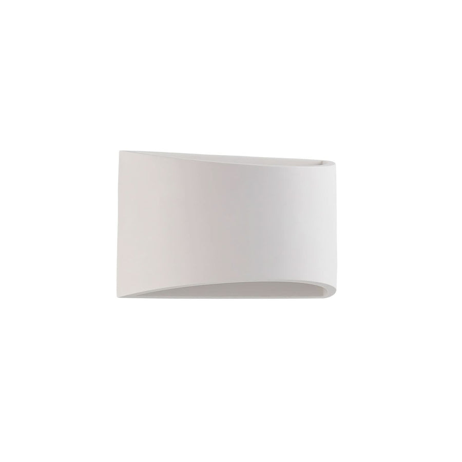 Applique murale Heiko en plâtre, blanc, hauteur 12 cm