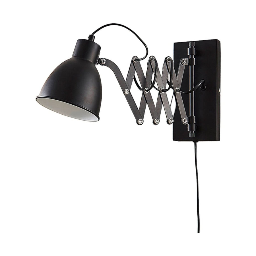 Applique murale Merle en métal, noir, hauteur 22 cm