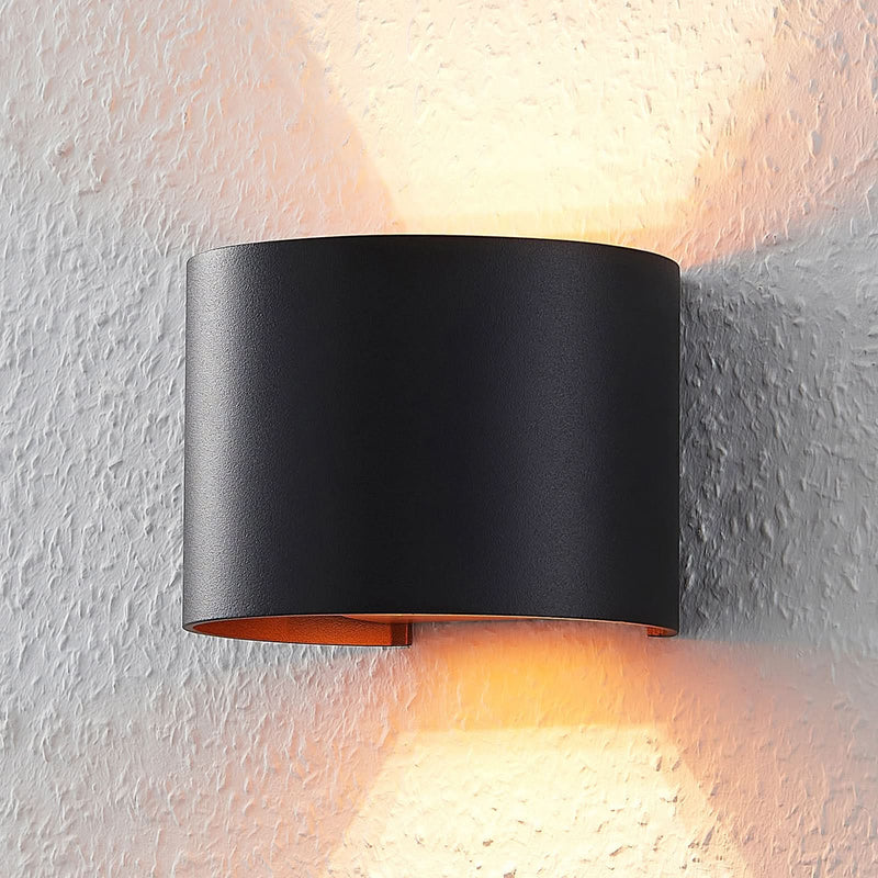 Applique murale Zuzana en aluminium, noir et doré, hauteur 9,7 cm, 8 W, largeur 13 cm