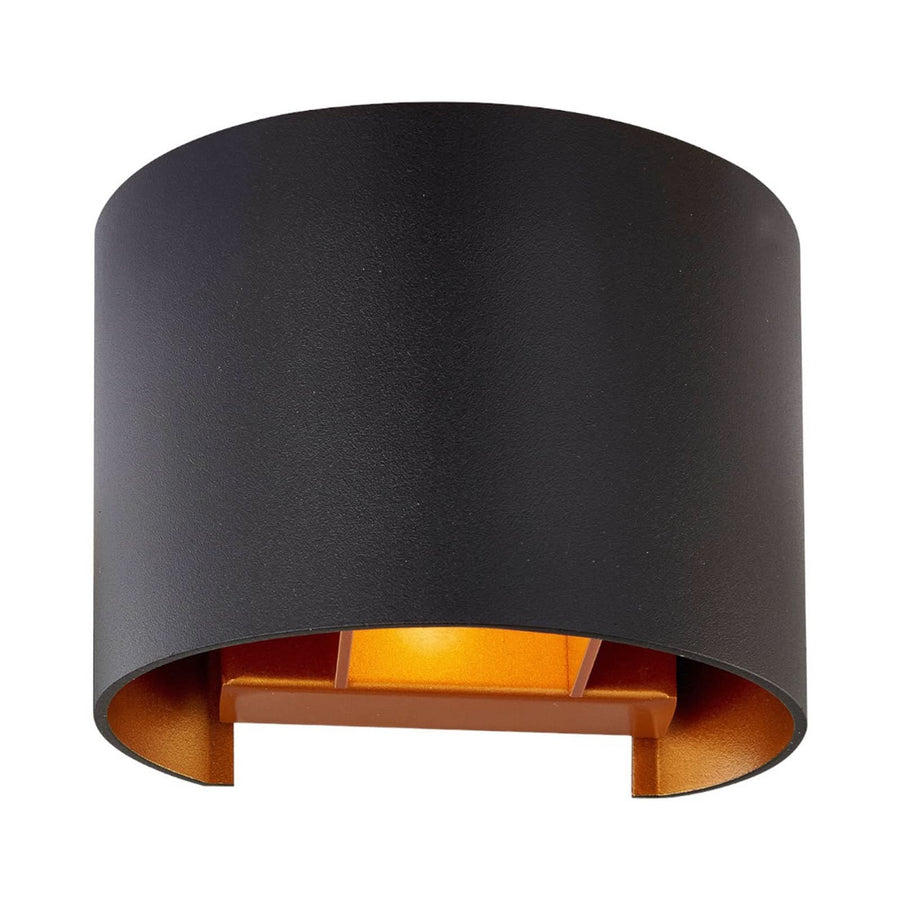 Applique murale Zuzana en aluminium, noir et doré, hauteur 9,7 cm, 8 W, largeur 13 cm