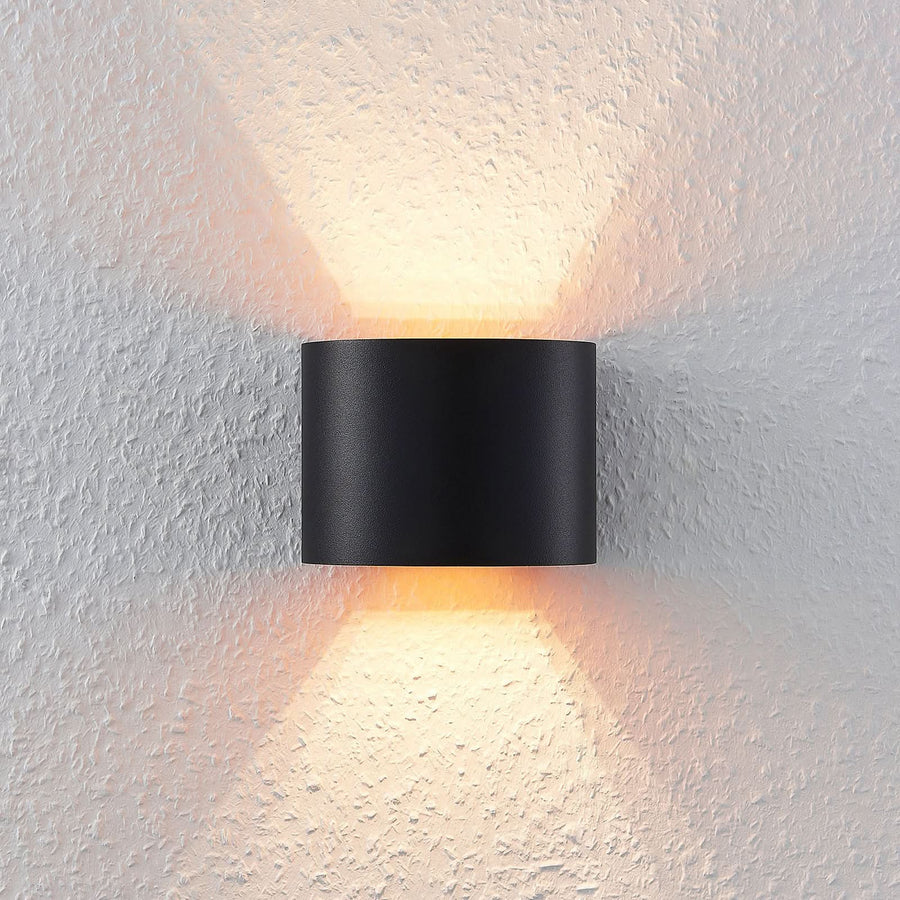 Applique murale Zuzana en aluminium, noir et doré, hauteur 9,7 cm, 8 W, largeur 13 cm