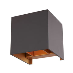 Applique murale Zuzana en aluminium, noir et doré, hauteur 9,7 cm, 8 W, largeur 9,7 cm