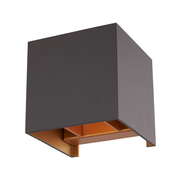 Applique murale Zuzana en aluminium, noir et doré, hauteur 9,7 cm, 8 W, largeur 9,7 cm