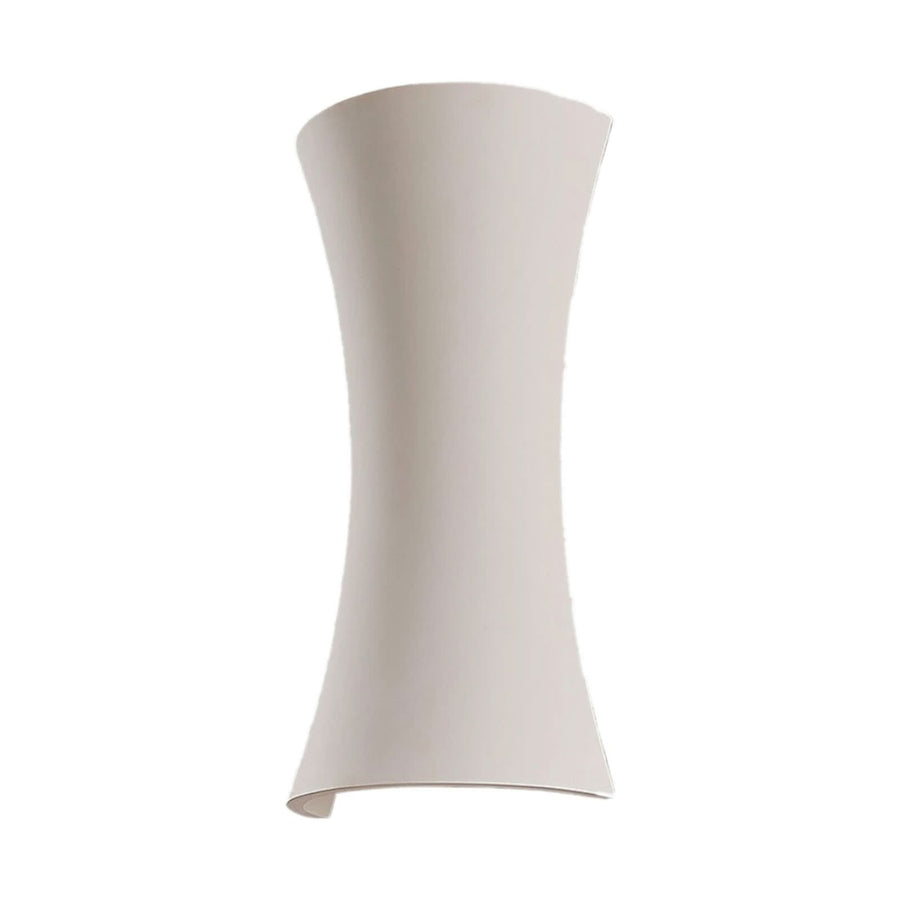 Applique murale en plâtre, blanc, 2 lumières, hauteur 30 cm