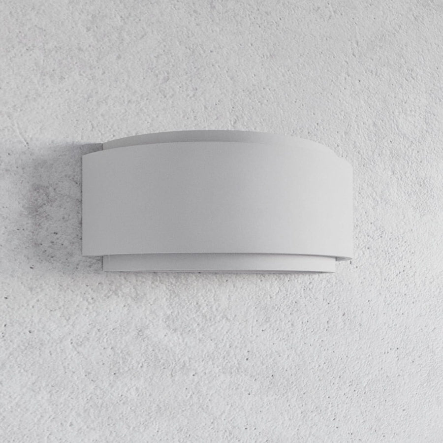 Applique murale Cassian en plâtre, blanc, hauteur 13 cm