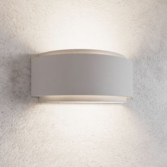 Applique murale Cassian en plâtre, blanc, hauteur 13 cm