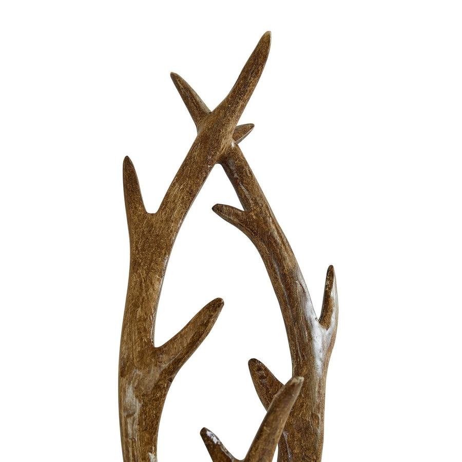 Applique murale en acier, marron, 2 lumières, hauteur 47 cm