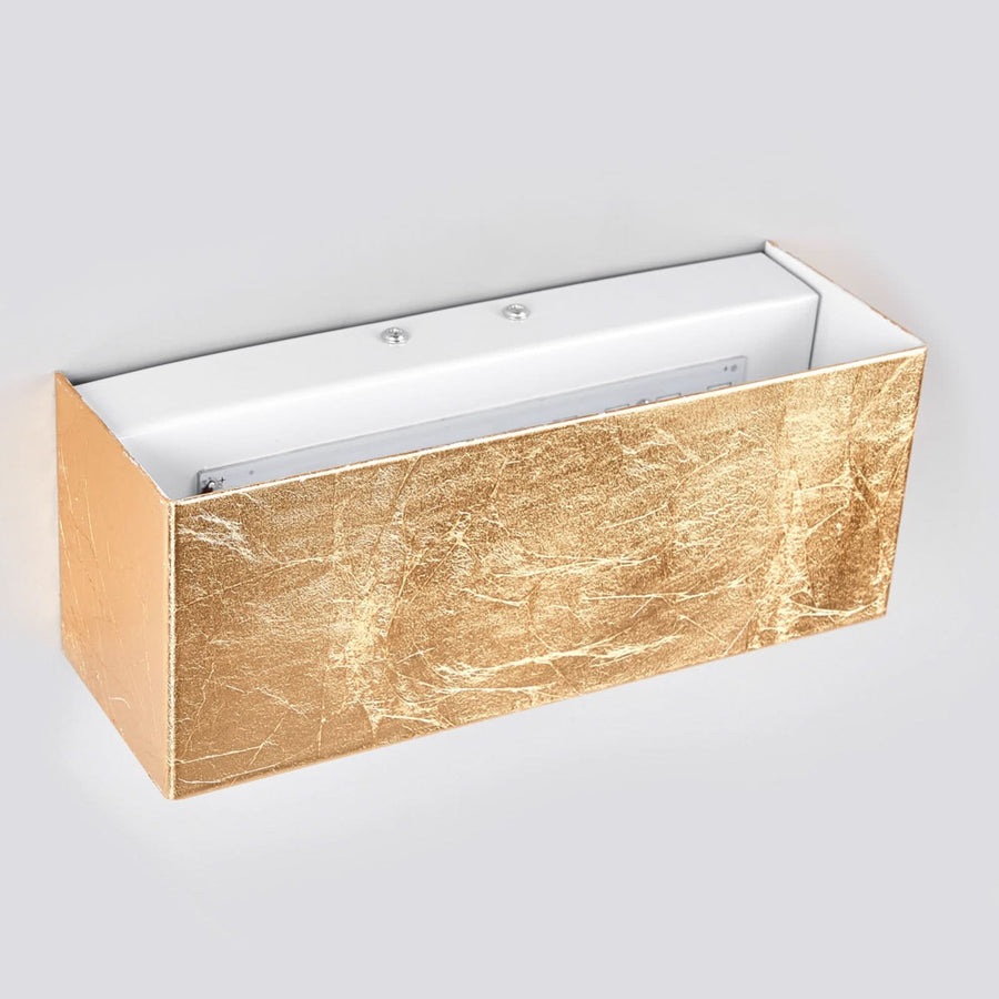 Applique murale LED Quentin en métal, doré, hauteur 9 cm, 3000 K, 10 W