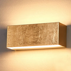 Applique murale LED Quentin en métal, doré, hauteur 9 cm, 3000 K, 10 W