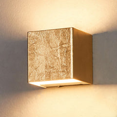 Applique murale LED Quentin en métal, doré, hauteur 9 cm, 3000 K, 5 W