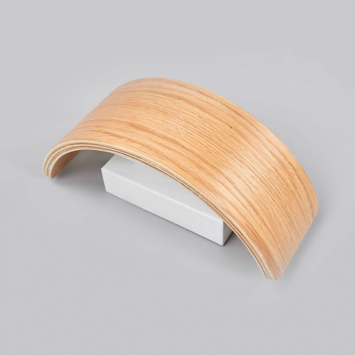 Applique murale LED Rafailia en bois, marron foncé, hauteur 8,5 cm