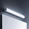 Applique murale LED Klea en aluminium, blanc et chromé, hauteur 5 cm, IP44, 3000 K, 10,5 W