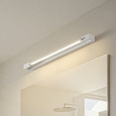 Applique murale LED Jora en aluminium, blanc, hauteur 4 cm, IP44