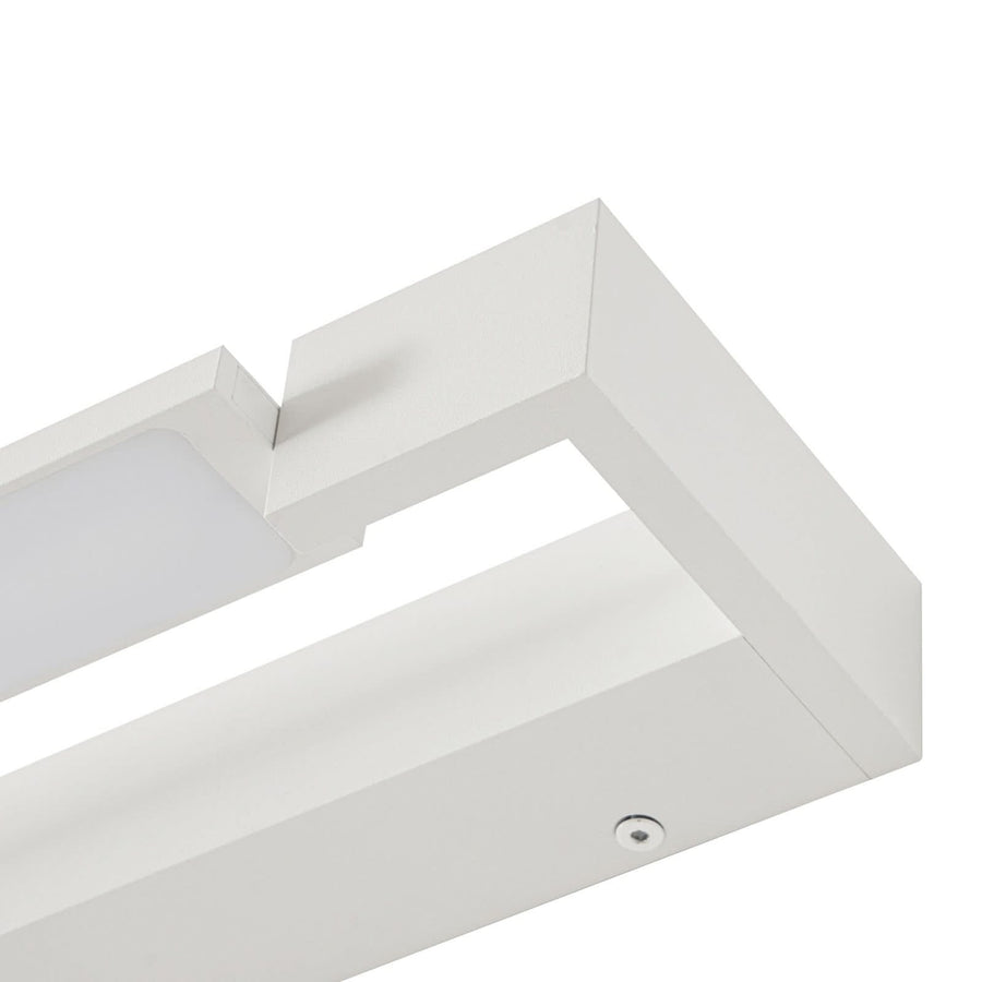 Applique murale LED Jora en aluminium, blanc, hauteur 4 cm, IP44
