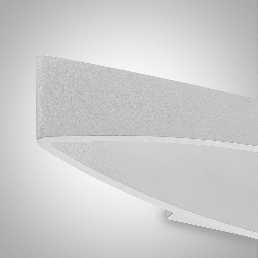Applique murale LED Jelle en aluminium, blanc, hauteur 10 cm
