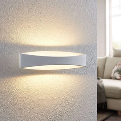 Applique murale LED Jelle en aluminium, blanc, hauteur 10 cm