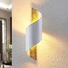Applique murale Desirio en métal, blanc et doré, hauteur 35 cm